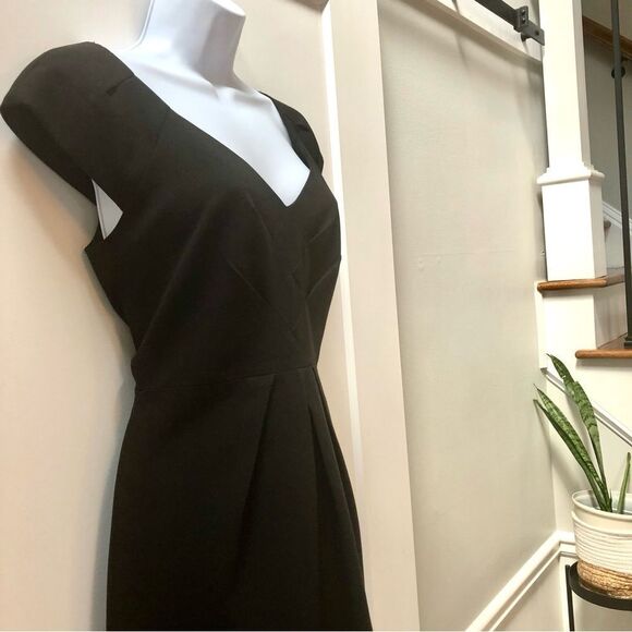 Laundry fitted black cap sleeve dress women’s size 6 - Picture 2 of 10